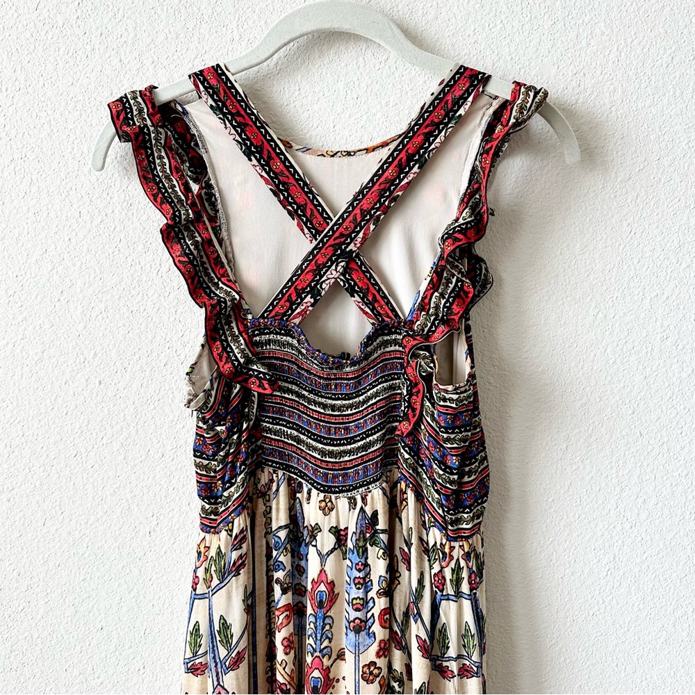 Anthropologie Vineet Bahl Valerie Embroidered Maxi Dress in Multicolor Size 2 - Picture 7 of 11